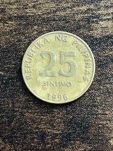 1996 Philippines 25 Sentimo Actual Coin TB2424* - Picture 1 of 2