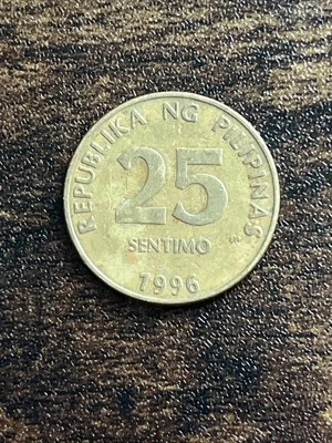 1996 Philippines 25 Sentimo Actual Coin TB2424* - Image 1 of 2