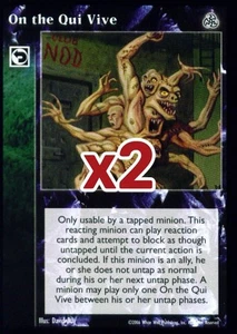 Lot of 2 cards: On the Qui Vive [Third set] - VTES card - Picture 1 of 2