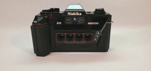 Nishika N8000 3D Lenticular Camera Black 35mm Quadrascopic Stereo with Case - Picture 1 of 7