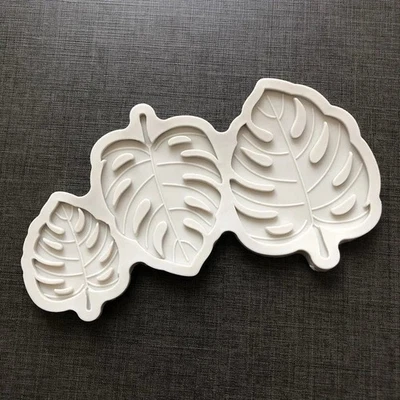 3D Monstera Turtle Leaves Silicone Mold Cake Border Fondant DIY Tools - Image 1 of 4
