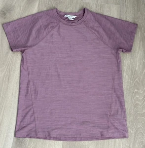 Athleta Ultimate Train Textured Tee Mauve S/S Stretch Pullover Size XXS - Picture 1 of 9