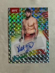2025 Topps Chrome UFC Future Stars Geometric Aqua Aliaskhab Khizriev Autogramm - Bild 1 von 2