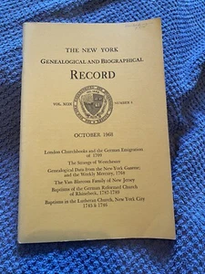 New York Genealogical and Biographical Record, Vol 99, Number 4, October 1968 - Picture 1 of 1