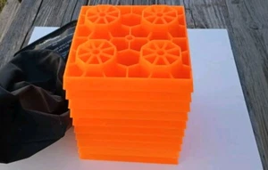 Lynx Levelers RV Leveling Blocks Nylon Storage Case 10 pack Orange - Picture 1 of 4