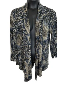 Chicos Women Size 2 (XL) Slinky Open Jacket Stretch Lined Long Sleeve USA 551 - Picture 1 of 10