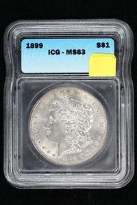 1899 Morgan Dollar ICG MS 63 3XV3 - Picture 1 of 4