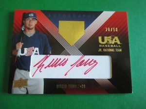 RICCIO TORREZ - 2008 USA RED Autographed card #/50