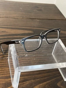 Ray-Ban Unisex Poliert Schwarz Auf Transparent Vollrand Brille Brillengestell 51-18-135 - Bild 1 von 5