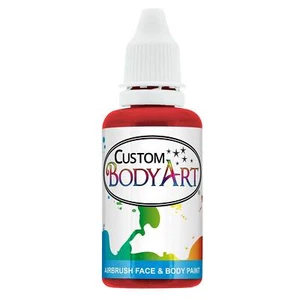 1oz CRIMSON RED Custom Body Art Water-Based Airbrush Face and Body Paint Make-Up - Picture 1 of 4