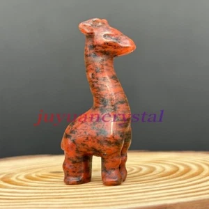 Calavera de jirafa destello rojo natural de 1,8" tallada de cuarzo cristal calavera Reiki curación - Imagen 1 de 8