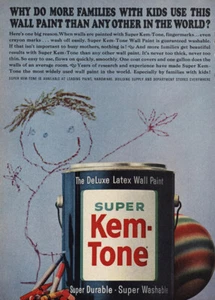1963 Kem-Tone: Families With Kids Use This Wall Paint Vintage Print Ad - Picture 1 of 1