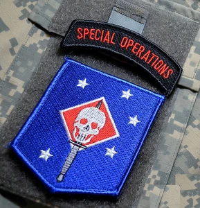 KANDAHAR WHACKER ISAF JSOC USMC FORCE RECON JTF SSI: MARSOC RAIDERS + SP OPS TAB - Bild 1 von 12