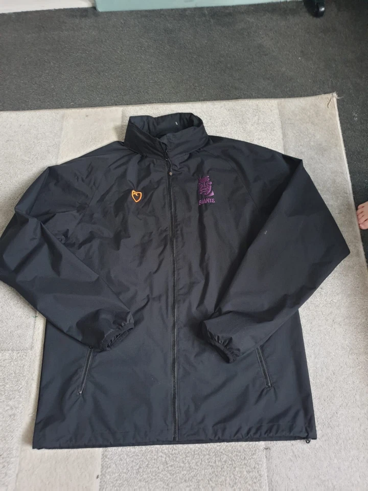 Huddersfield Giants Jacket Shell Coat Playerlayer Back Spellout Size XL mens - Image 1 of 4