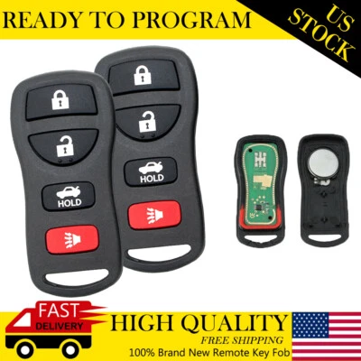2 for Nissan Altima Maxima 2002 2003 2004 2005 2006 Remote Car Key Fob KBRASTU15 - Image 1 of 4