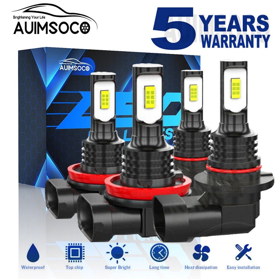 Kit de lâmpadas de faróis de LED feixe alto/baixo 10000K branco para Toyota Camry 2007-2018 - Imagem 1 de 4