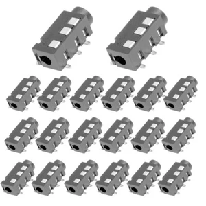 20x PCB Mount 4 Pin Terminals 3.5mm Female Stereo Audio Jack Socket Connector - Picture 1 of 4