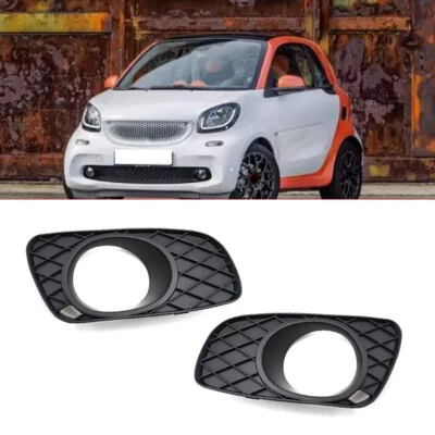 Pair Front Bumper Fog Light Trim Cover 4518260118 for Smart Fortwo 451 2007-2014 - Image 1 of 4