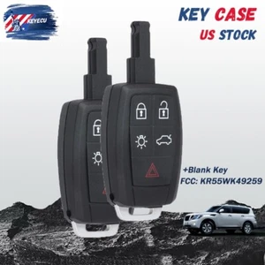 2* Remote Key Case Shell Fob for 2004 - 2013 Volvo C30 S40 V50 C70 KR55WK49259 - Imagen 1 de 4
