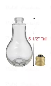 ✅ 7.5 oz Light Bulb Jar Glass Clear Storage Bottle for Arts Crafts Home Decor ✅ - Picture 1 of 9