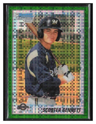 2010 Bowman Chrome Prospects Green X-Fractor #BCP206 Scooter Gennett - Image 1 of 2