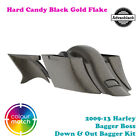 Hard Candy Black Gold Bagger Boss Down &amp; Out Kit fit 09-13 Harley FLHT