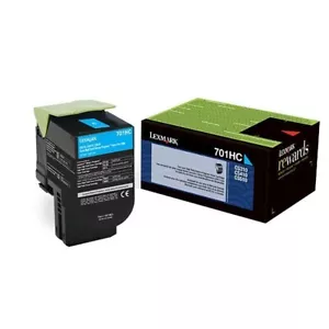 Genuine Lexmark 70C1HC0, 701HC Cyan High Yield Return Program Toner Cartridge - Picture 1 of 1