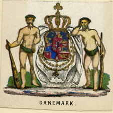 Antique Print-HERALDRY-COAT OF ARMS-DENMARK-Anonymous-Ca. 1865
