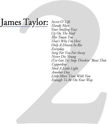 2024 DIGITAL REMASTER JAMES TAYLOR GREATEST HITS VOL. 2 JAPAN BLU-SPEC CD - Image 1 of 3