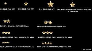 REGULACIÓN 1/8" 3/16" ESTRELLA DORADA DEVICENO PUNTA 1 2 3 4 ACCESORIOS PREMIO PIN UP - Imagen 1 de 21