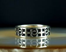 Band Ring 925 Silber 20,3 mm Fantasy - Muster - vielseitig 