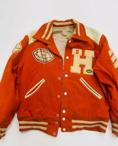 Vintage 1958 Varsity Letterman Jacket – Pirates FB Wool Chenille Patches Sz M - Picture 1 of 13
