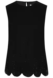 Ted Baker Scallop Hem Embellished Top - Picture 1 of 3