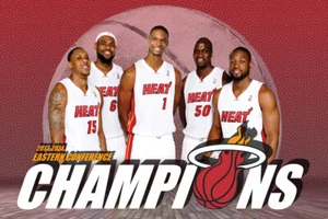 Miami Heat NBA Champions LeBron James Chris Bosh Art Room Poster - POSTER 20x30 - Picture 1 of 4