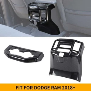 Carbon Rear Center Air Vent Conditioner Bezel Cover Trim for Dodge RAM 1500 18+ - Picture 1 of 13
