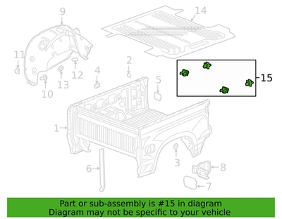卡车床货物绑带 - 4 件套 - 正品通用 (23146899) — 第 1/3 张图片