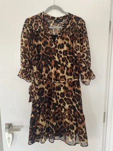 Next - Leopard Print Floaty Dress - Size 14 - Picture 1 of 7