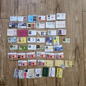 VINTAGE LOT 50 STUDENT & MIDDLE HIGH SCHOOL PHOTO ID'S 1950-00'S LIBRARY CARDS - Picture 1 of 5