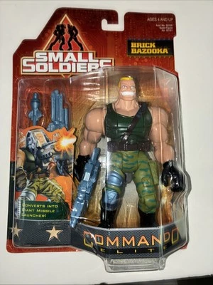Figura de acción Small Soldiers Commando Elite Brick Bazooka Vintage 1998 nueva en paquete Foto 1 de 4