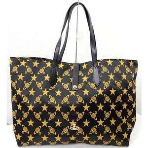 Bolso de Hombro Vivienne Westwood Orve Cuero de Nailon Negro Dorado Nuevo - Imagen 1 de 10