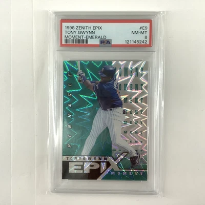 Pinnacle Zenith Epix 1998 Tony Gwynn Moment Emerald #E9 PSA 8 Foto 1 de 4