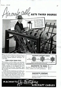 MacWhyte Company, Kenosha, Wisconsin, WW2 Print Ad June 1938 - Picture 1 of 1