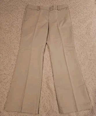 Calça Ann Taylor LOFT Original Feminina 10P Carreira Bootcut Bege Chino - Imagem 1 de 4