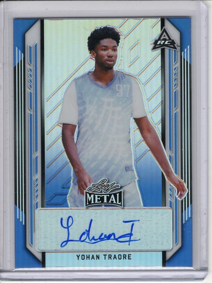 2021-22 LEAF METAL YOHAN TRAORE ROOKIE/RC AUTO #25/50 *BLUE* - Image 1 of 1