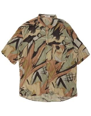 XACUS Mens Abstract Pattern Short Sleeve Shirt XL Multicoloured Rayon AA18 - Image 1 of 3