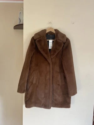 BNWT Taifun Brown Faux Fur Coat UK 10/12 RRP £190 Christmas Wedding Reiss Hobbs - Image 1 of 4