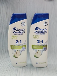 (2 Stück) Head & Shoulders Green Apple 2-in-1 Schuppen Shampoo + Conditioner - Bild 1 von 2