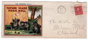 1928 Harrisburg PA Taylor Made Pork Roll Illustrated Advertising B. Olewine Jr. - Picture 1 of 2