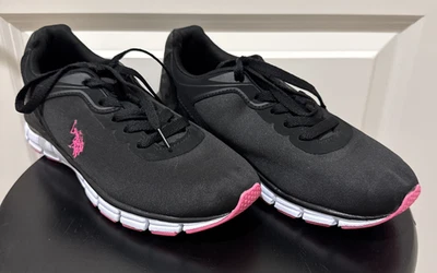 Zapatillas Tenis Mujer Us Polo Association Negras Rosa Caliente Sutiles Estampado Animal 7.5M Foto 1 de 4