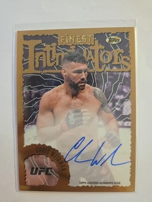 UFC Autograph - Former Champ Chris Weidman. Topps Finest Intimidators  - Image 1 of 2